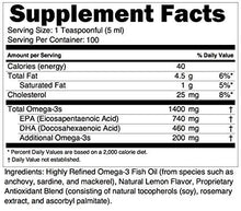 3Care Liquid Omega-3 Fish Oil TG Triglyceride Form, for total body health EPA and DHA